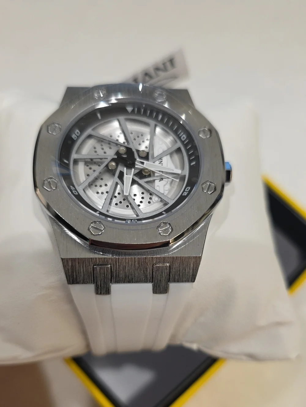 571.  Invicta Speedway Rim Men's Watch - 42mm, White (70039)